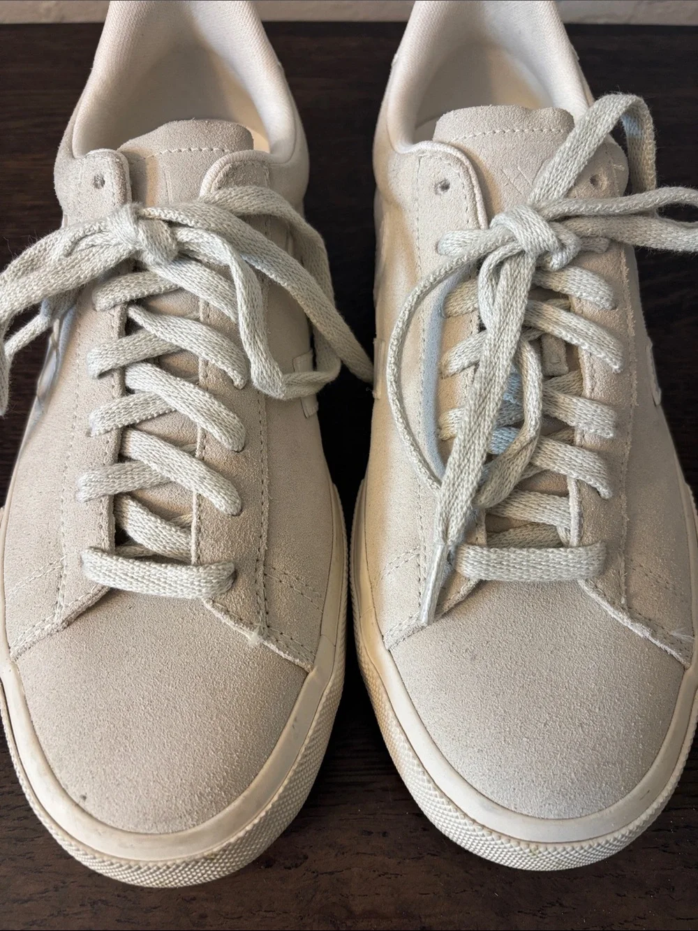 Veja Women’s Campo Suede Low-Top Natural White Sneakers 8 - Picture 6 of 10